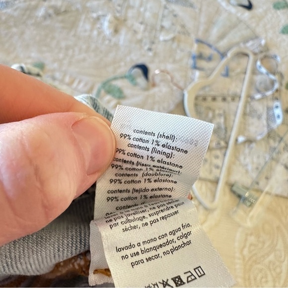 NWT WeWoreWhat cropped ruffle peasant sleeve blouse acid wash denim women’s XS - Picture 6 of 10